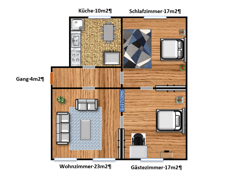 Charmante 3.5-Zi-Altbauwohnung, Tafelparkett Biel, WG-tauglich (9)