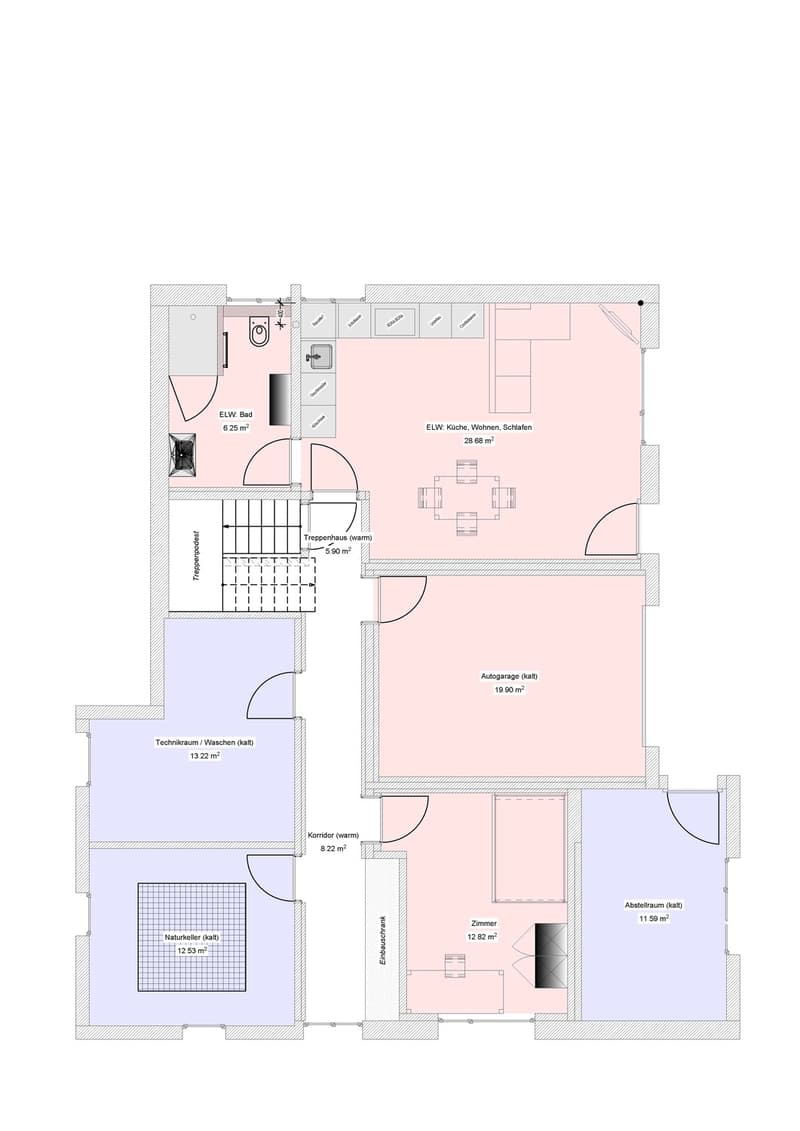 2.5 Zimmer-Wohnung (1.5 Zimmerstudiowohnung mit separatem Zimmer) (9)
