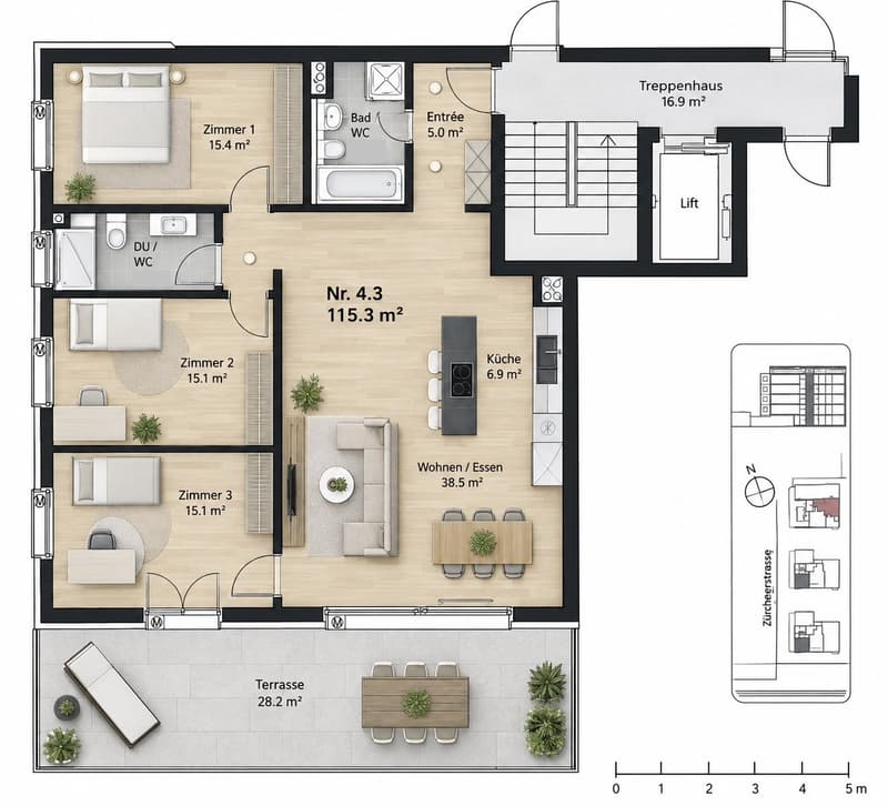 4,5 Zimmer Attikawohnung (1)