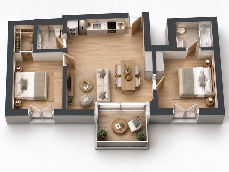Atrium Montreux  3,5 pièces neuf de standing avec balcon  première occupation (2)