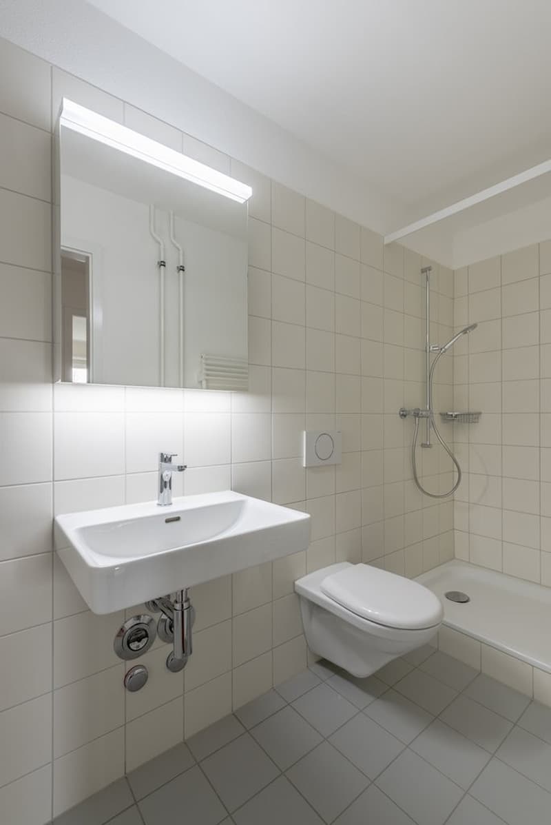Nasszelle mit Dusche/WC - Musterfoto