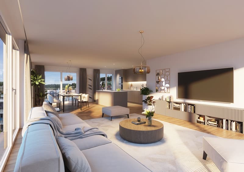 Exklusive 4.5-Zimmer-Wohnung mit zwei Balkonen Natur und Stadt vereint (1)