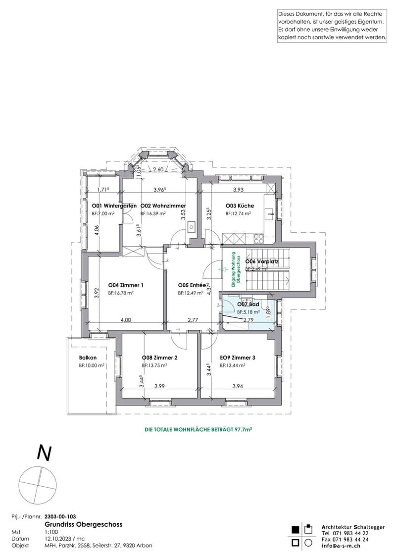 Grundriss Wohnung OG
