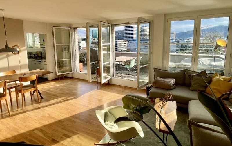 Fixed-term sublet until end of June 2028: Penthouse on the Limmat with panoramic view (1)