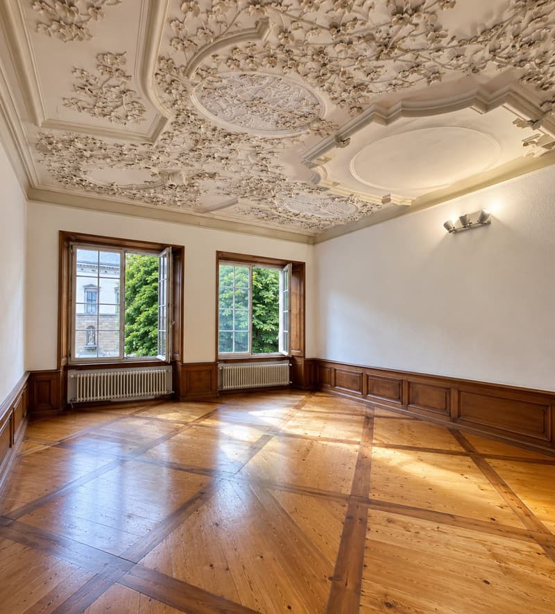 40 m² WG-Zimmer mit historischer Stuckdecke im Herzen der Altstadt Winterthur. Alle Nebenkosten inklusive! (1)