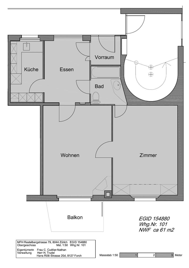 Möblierte 2.5-Zimmer-Wohnung mit Seesicht am Zürichberg, 1 Jahr Untermiete (8)