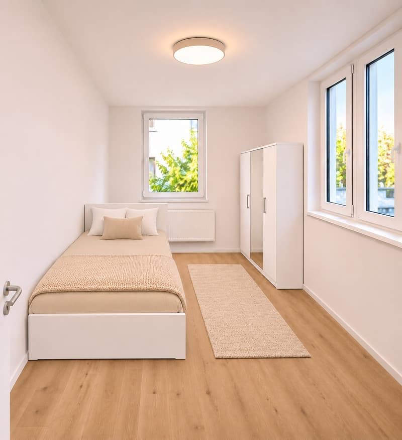 Helle, möblierte Einzelzimmer in frisch totalsanierter Wohnung (1)