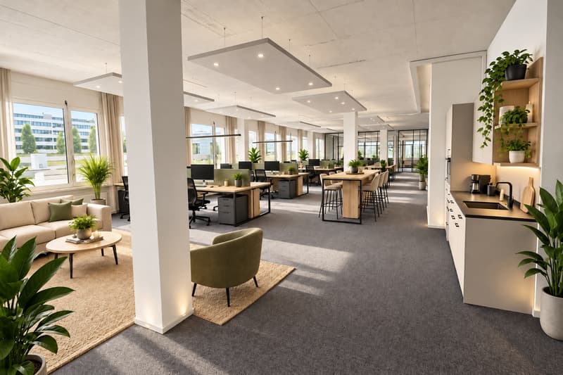 Visualisierung Bürofläche