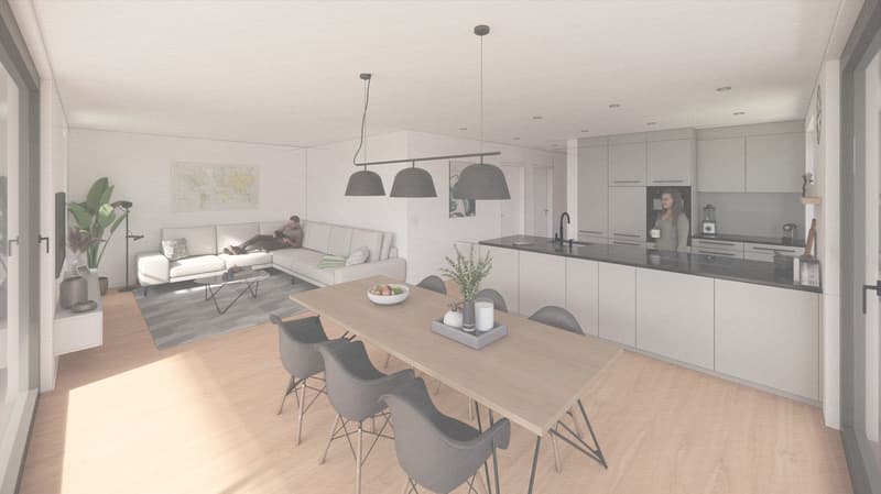 Neubauprojekt an der Sonnenstrasse in Nussbaumen - Wohnung Nr. 2 - Geschosswohnung (3)