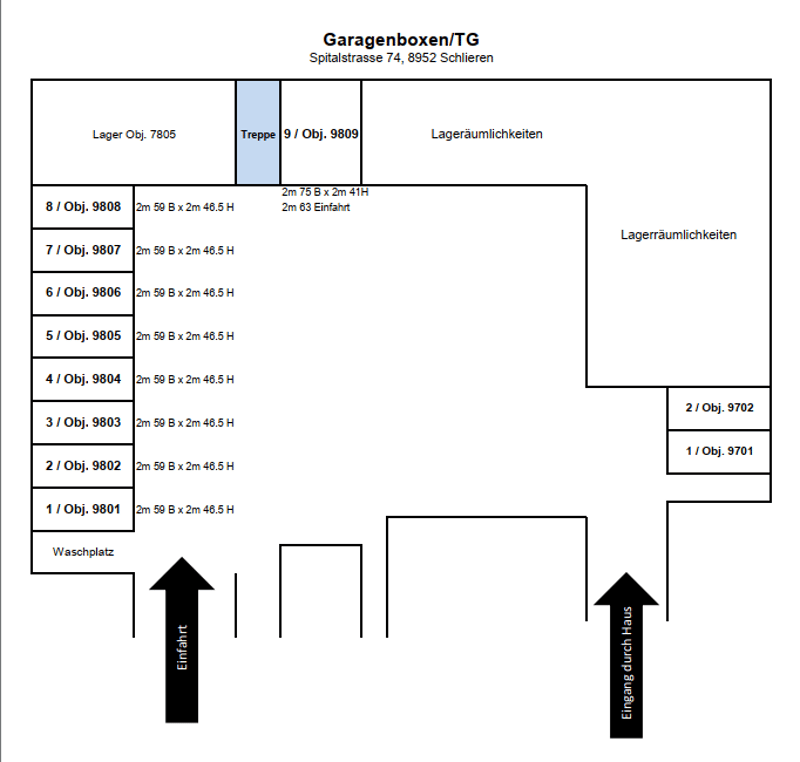 Garagenboxen an zentraler Lage in Schlieren zu vermieten (3)