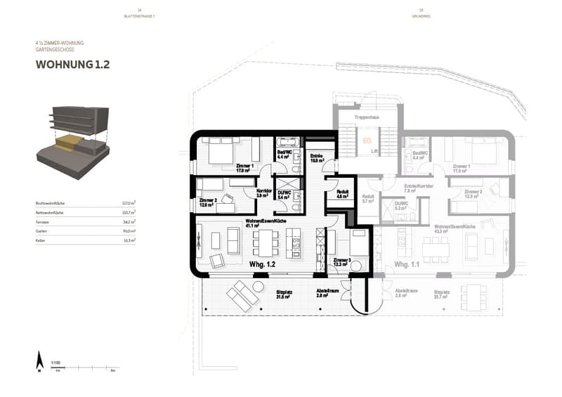 Grundriss Whg 1.2
