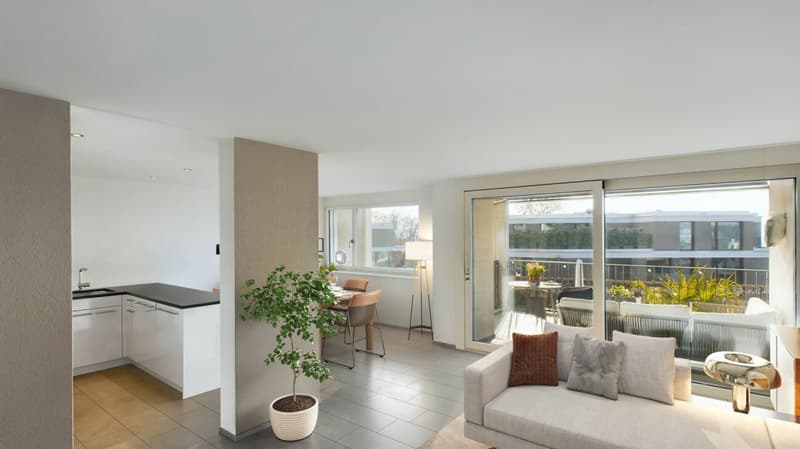 Moderne Gartenwohnung zur Miete in Erlenbach (3)