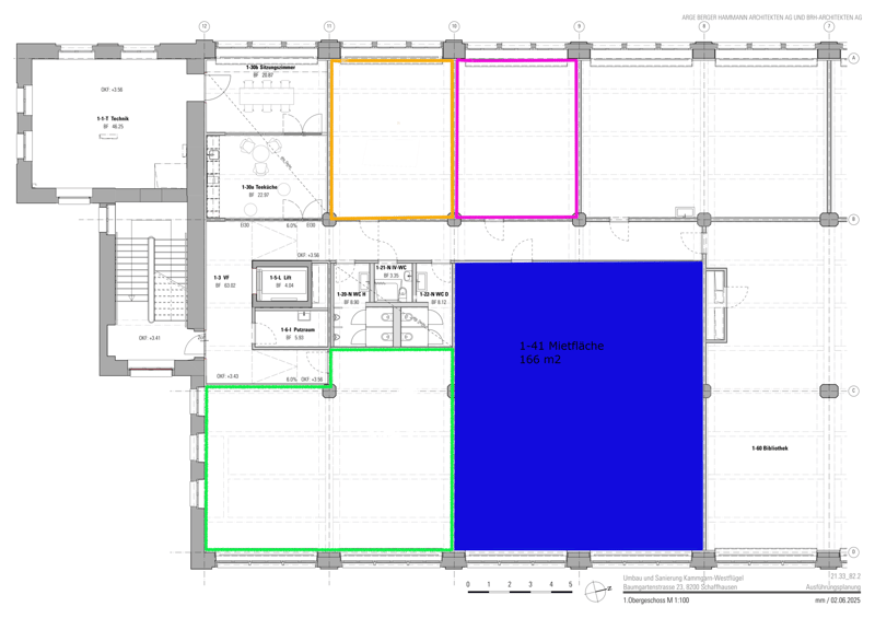Living room, library, office, multiple bedrooms, bathrooms, lift shaft, storage, utilities