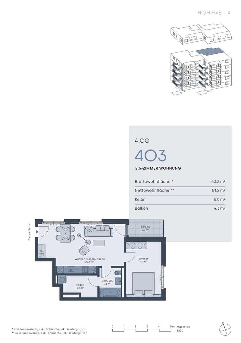 Erstbezug im HIGH FIVE  2.5-Zimmerwohnung mit Balkon & Waschturm (7)