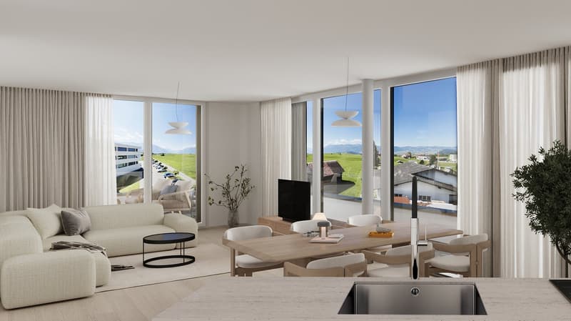 Baustart erfolgt! Neubauprojekt Triangulum Gommiswald Attikawohnung (3)