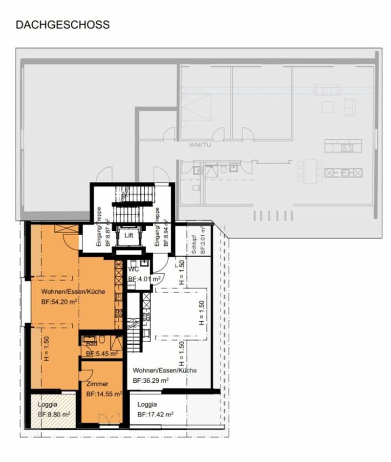 2.5-Zimmer-Wohnung im DG Nr. 401 (4)