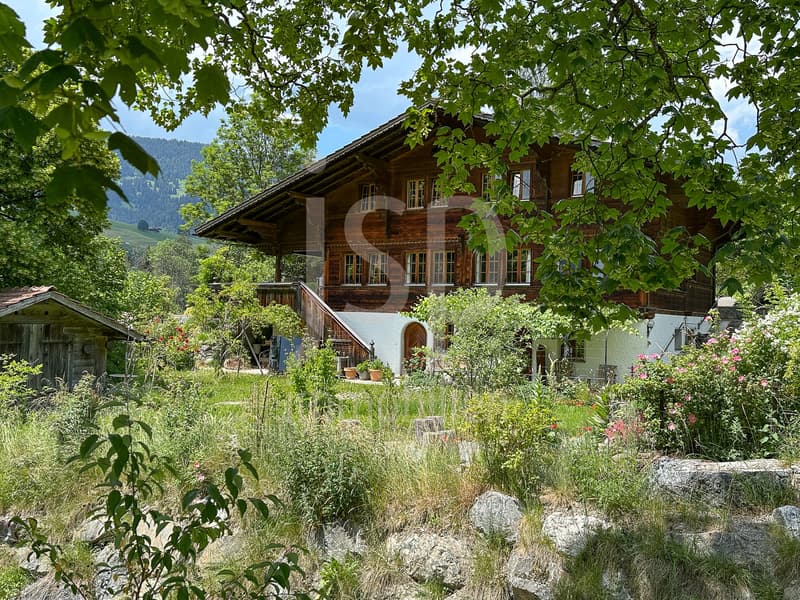 Stilvolles Simmentaler Haus mit unverbaubarem Ausblick am Bach (1)