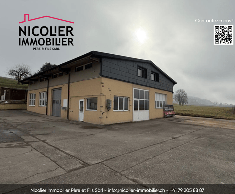 Local commercial et entrepôt à louer à Seigneux (1)