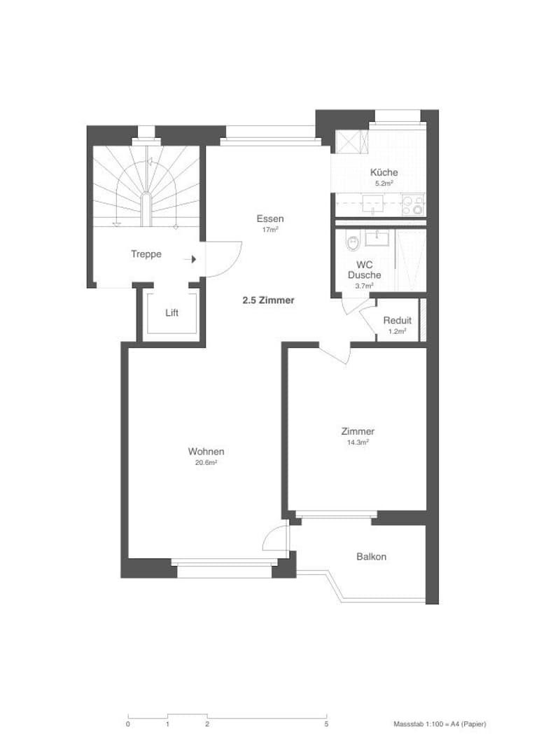 Grundriss 2.5 ZWG
