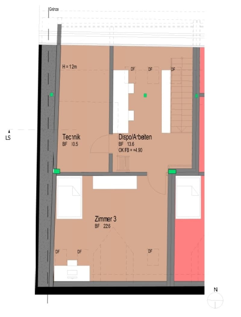 Grundriss 1. DG 18a
