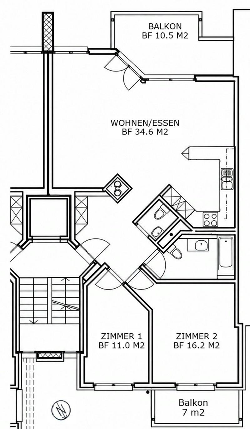 Grosszügige 3½-Zimmer-Eigentumswohnung mit zwei Balkonen (12)