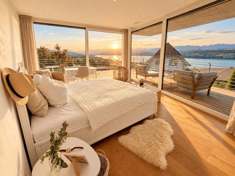 Befristete Vermietung: Exklusives 7.5-Zimmer-Architektenhaus mit Seesicht, Pool und Dachterrasse (14)