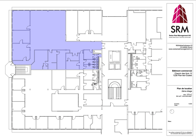Two floors commercial building, 2 elevator accesses, multiple office rooms, storage rooms, stairs, meeting room, open area, stairs to upper floor.