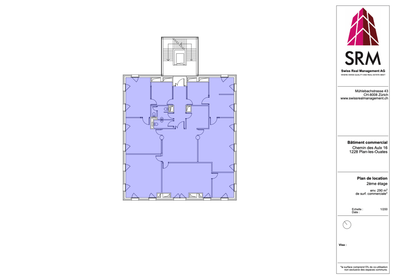 Surface à Plan-les-Ouates  –  CTN 16  –  2ᵉ étage : env. 290 m² (2)