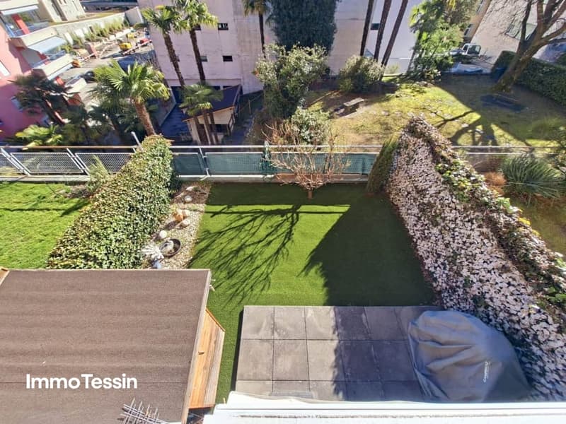 Wohnen zwischen See und Stadtzentrum Wohnung mit privatem Garten in Locarno 1