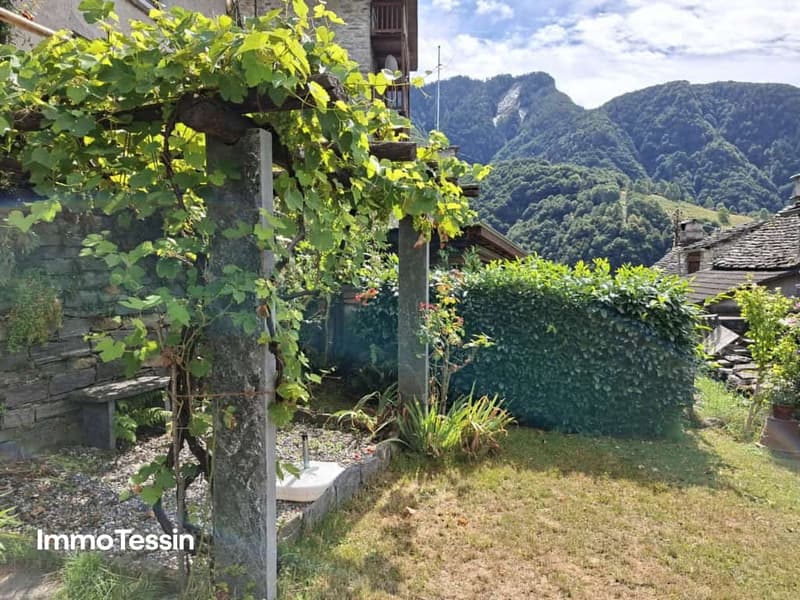 Sehr gemütliches Rustico mit Loggia und Garten an ruhiger und sonniger Bergsichtlage 4
