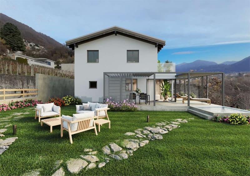 Gordola - Casa unifamiliare allo stato grezzo con splendida vista lago (5)