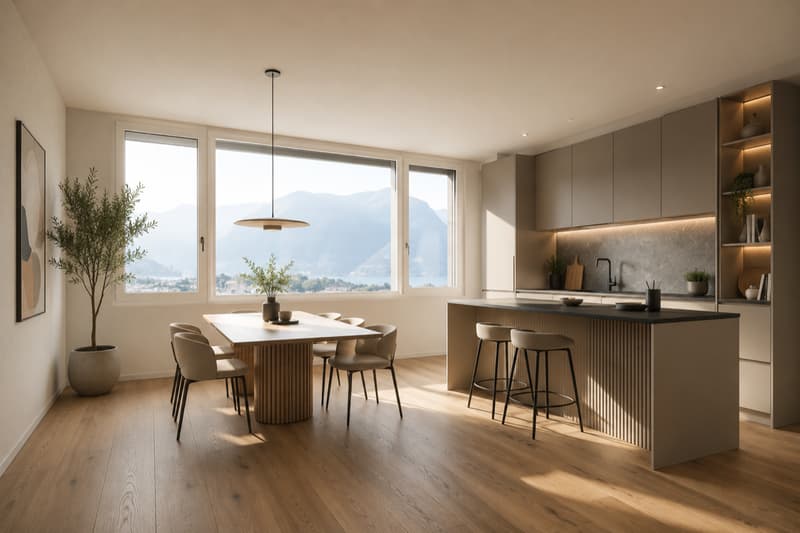 LUGANO - SPAZIOSO ATTICO DI 6.5 LOCALI CON VISTA SULLA CITTA' E SUL LAGO (4)