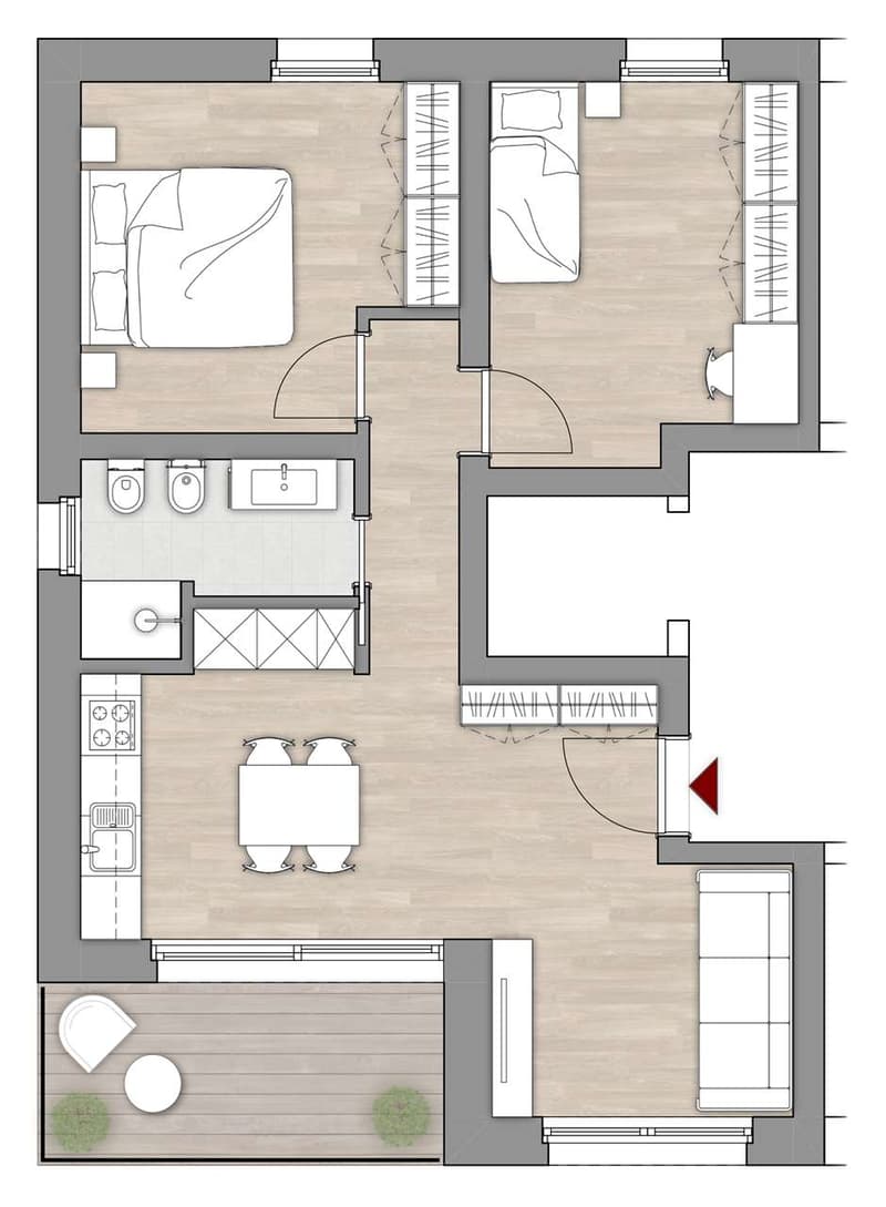 Grazioso appartamento 4.5 locali con terrazza (12)