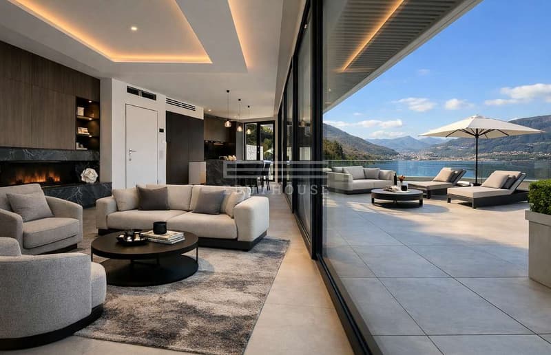 Villa di design in posizione unica con vista lago mozzafiato e darsena (3)