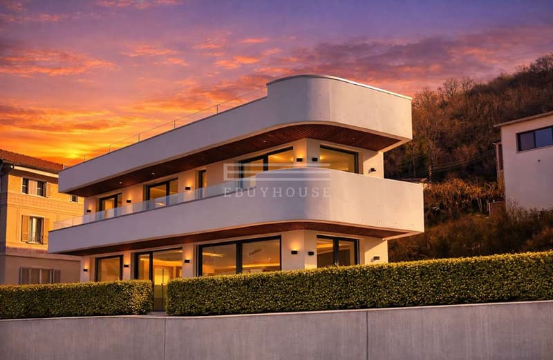 Villa di design in posizione unica con vista lago mozzafiato e darsena (7)