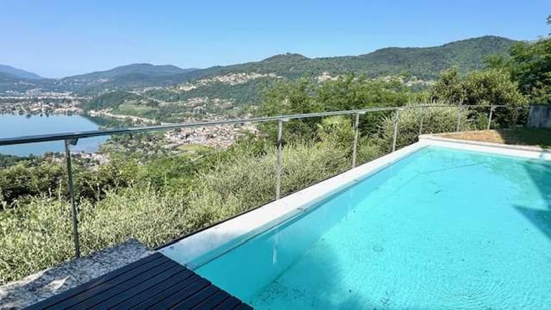 Lugano Muzzano Villa con vista lago mozzafiato piscina e bella terrazz (8)