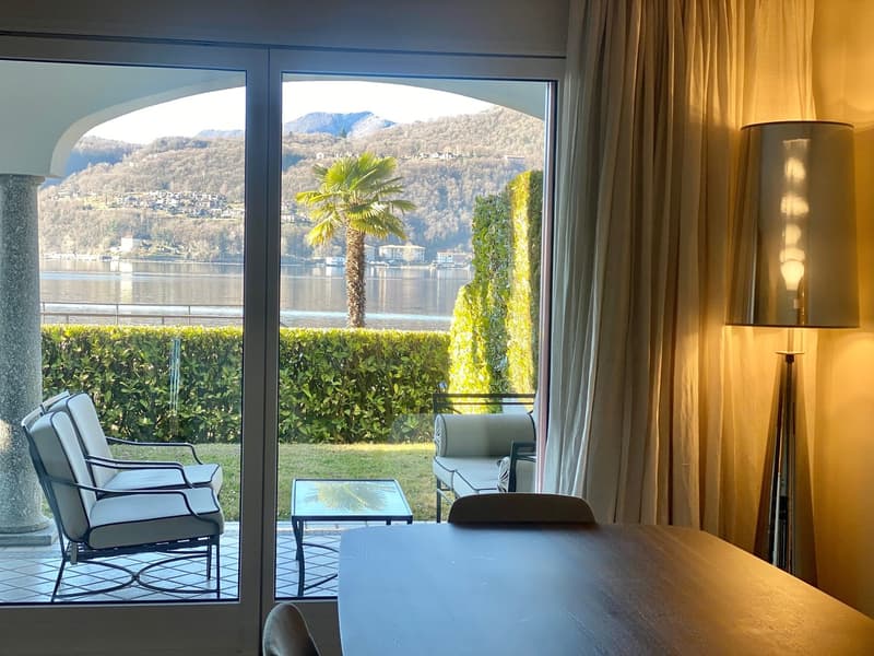 Wonderful Apartment with a private garden, lake view & boat place in Morcote (2)