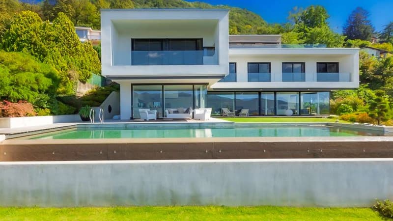 Lugano: villa contemporanea di prestigio con piscina e vista lago (3)