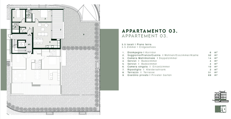 VENDESI A MINUSIO - APPARTAMENTO 3.5 LOCALI AL PIANTERRENO IN NUOVA RESIDENZA (7)