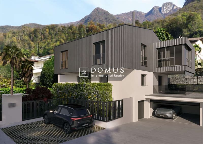 Ville di Design vicino al Lago a Melano (1)