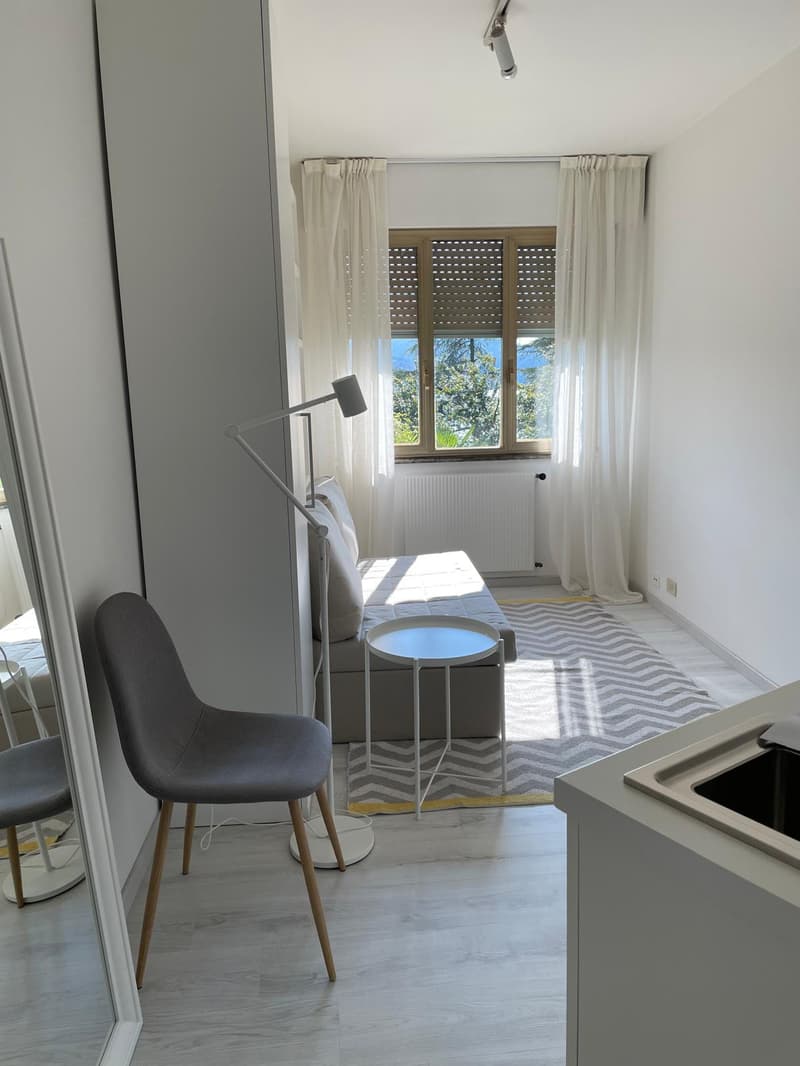 LUGANO – CASTAGNOLA – Vendesi moderno monolocale, zona residenziale parziale vista lago (6)