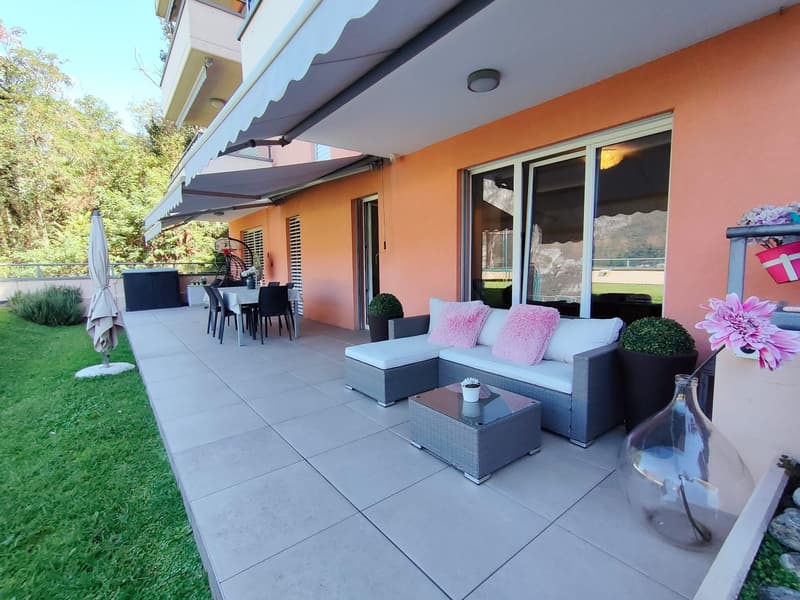 Bissone -  Esclusivo appartamento con giardino e vista mozzafiato sul Lago di Lugano (4)