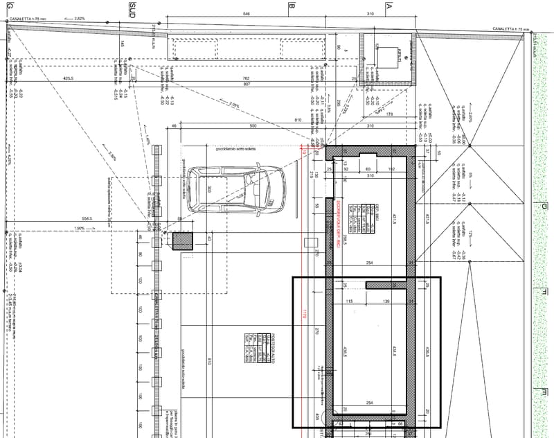 Multiple levels, balcony, raised ground floor, central car parking