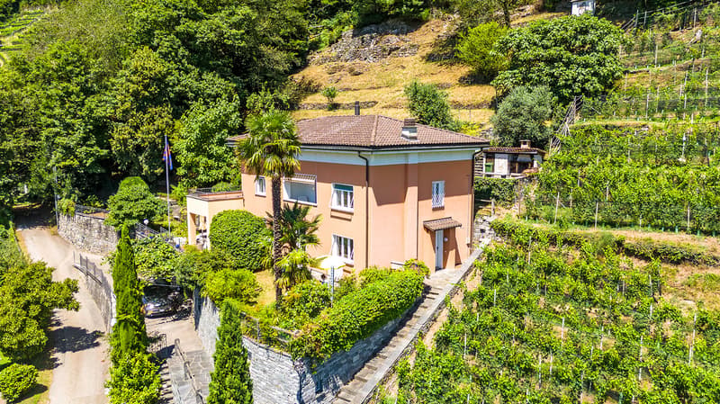 Sur le Lac Majeur, au Tessin, Maison des vacances avec vue panoramique (2)