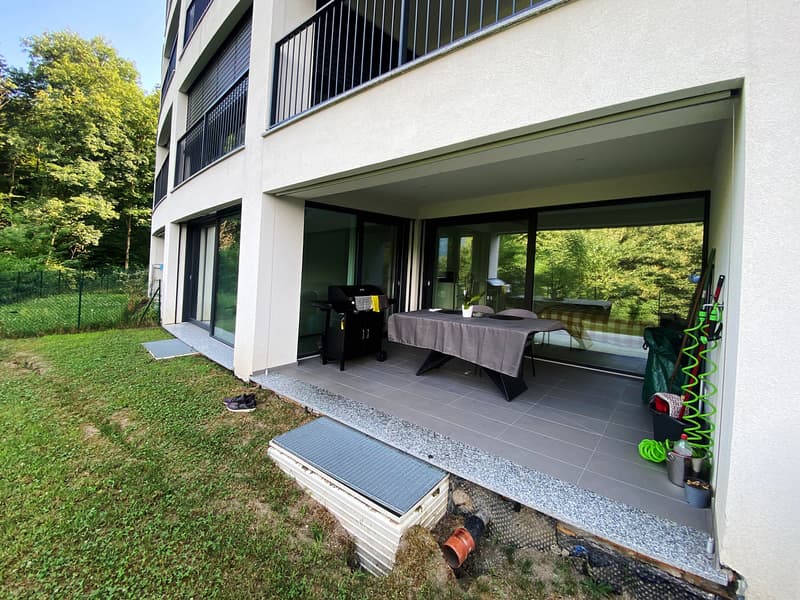 Recentissimo 2,5 nella natura con giardino privato e terrazza coperta. (7)