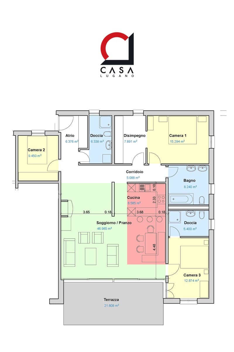 Ampio 5,5 con giardino e terrazza con affaccio sul lago a Brissago (12)