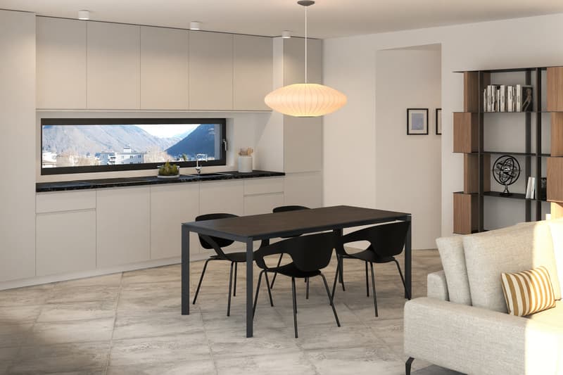 Nuovo e luminoso 3,5 con grande terrazza abitabile e vista aperta (4)
