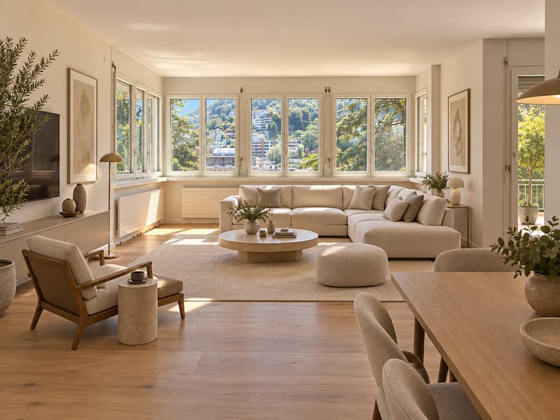 Prestigioso 5,5 ristrutturato in alto standing con terrazzo vista lago (6)