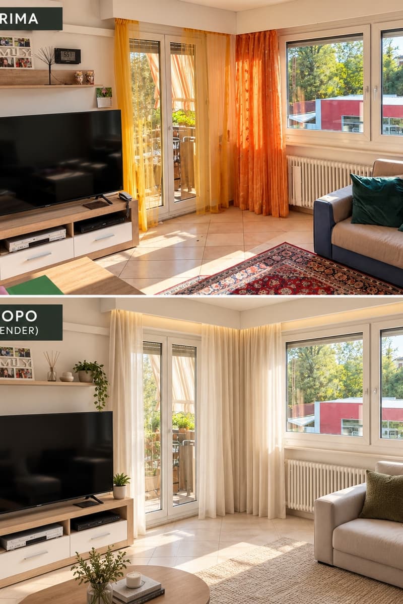 Luminoso appartamento 3,5 panoramico con cucina rinnovata e balcone (2)