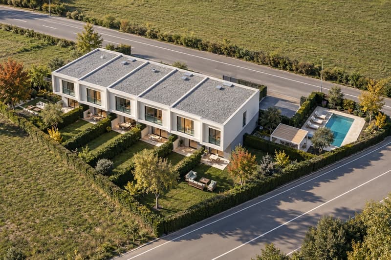 Nuova casa contigua 4,5 con giardino privato, terrazzo e piscina (8)
